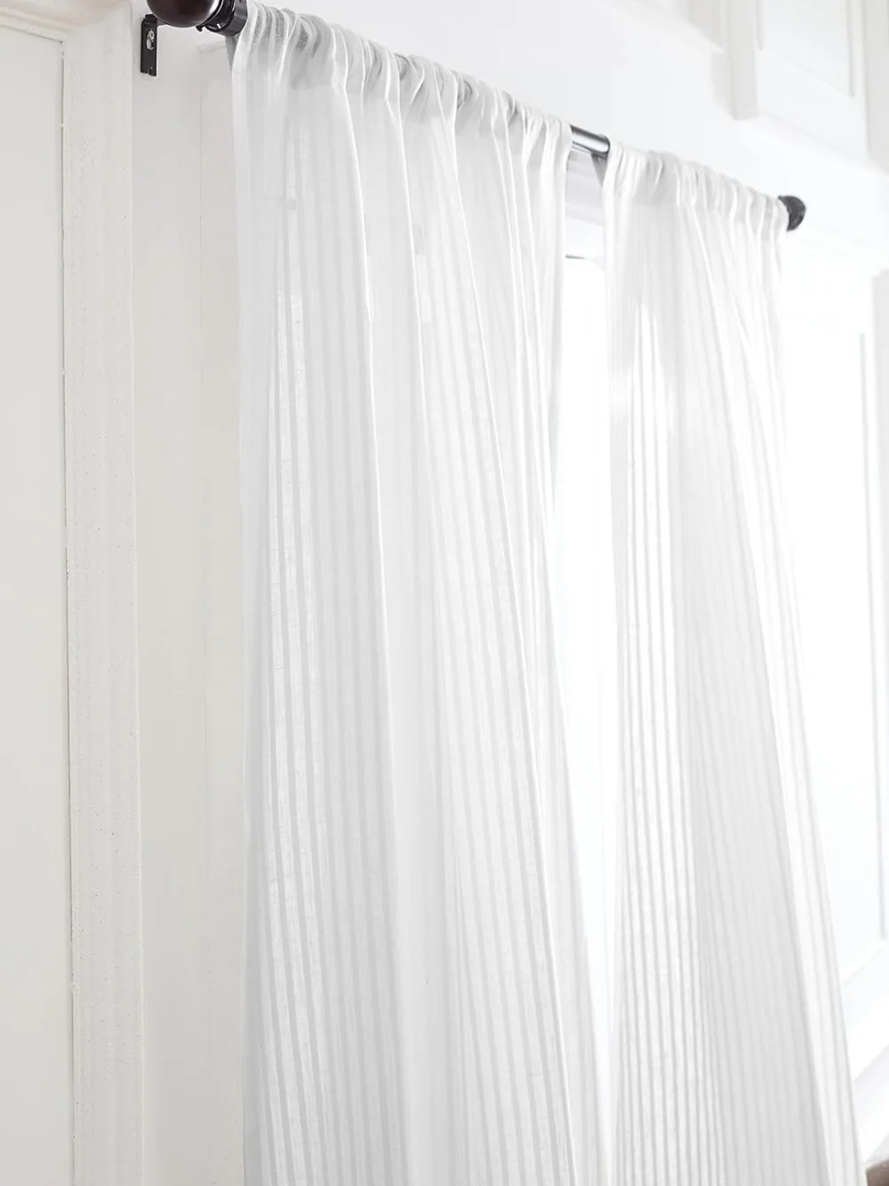 Solino Home Linen-Cotton Blend Zoe Stripe Curtain 108